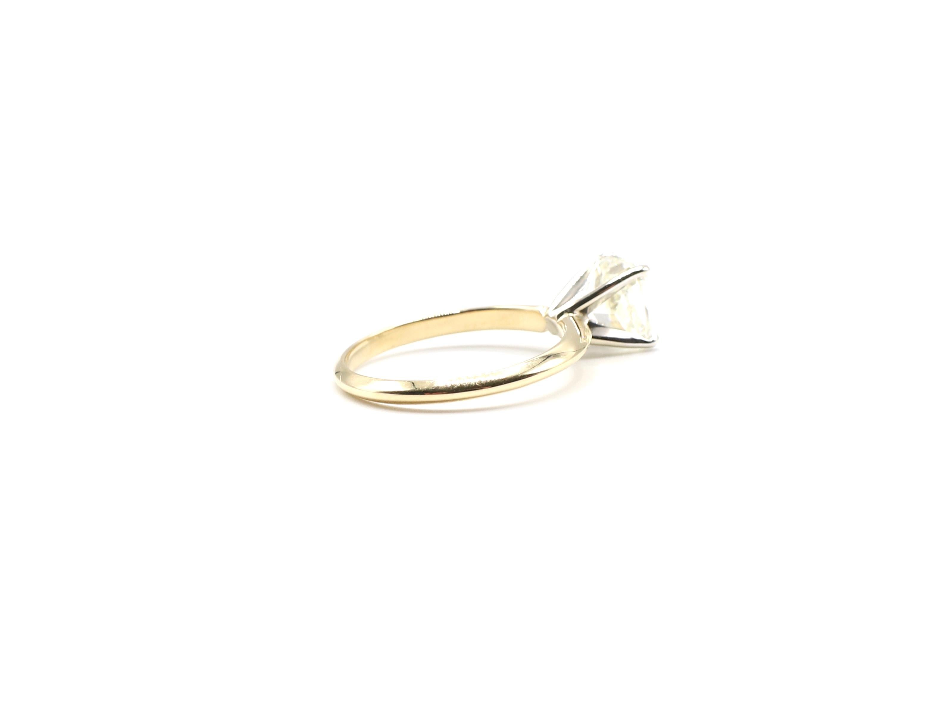 Contemporary GIA Certified 1.50 Carat N SI1 Cushion Cut Diamond Solitaire Engagement Ring