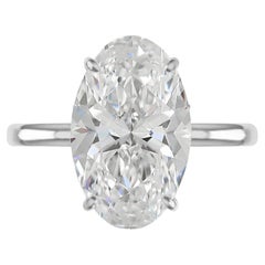 GIA Certified 1.50 Carat Oval Diamond Platinum Solitaire Ring