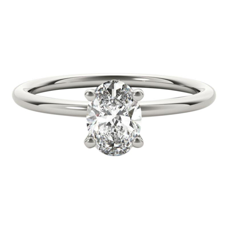 GIA Certified 1.50 Carat Oval Solitaire Four-Prong  Diamond Ring