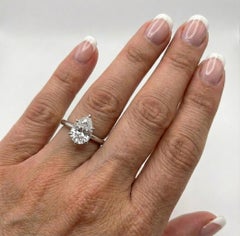 GIA Certified 1.50 Carat  Pear Cut Natural Diamond Loose Teardrop