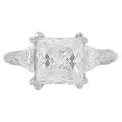 GIA Certified 1.50 Carat Princess Cut Diamond Engagement Ring