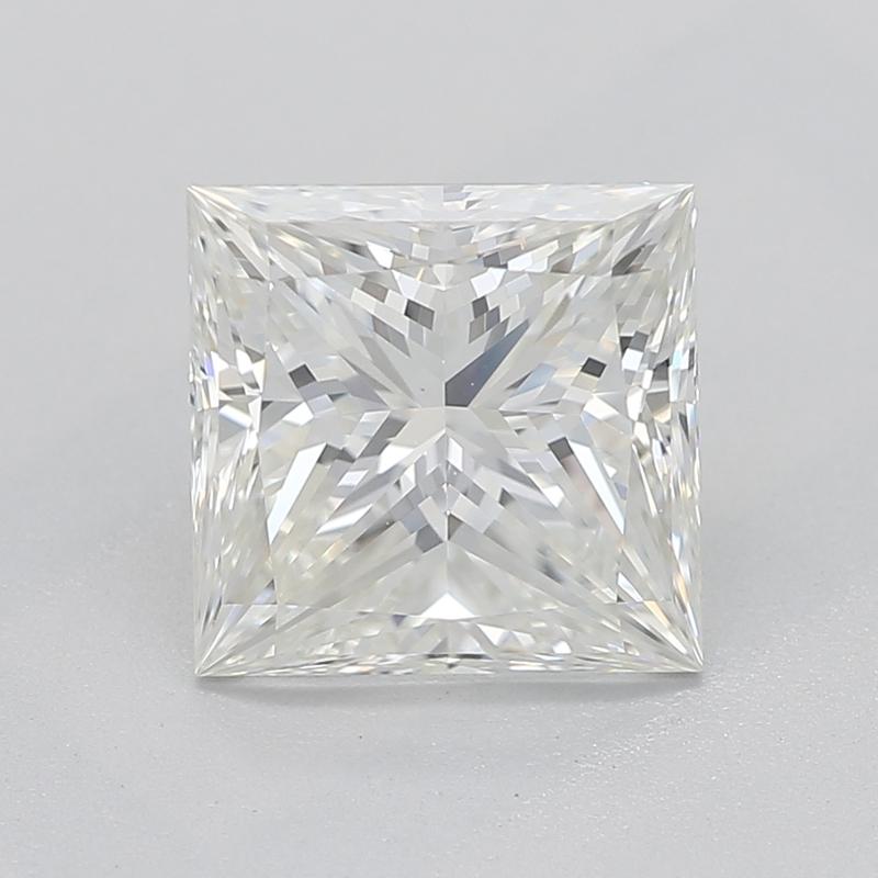 Showcasing a stunning diamond ring, this piece features a magnificent princess diamond at its center weighing 1.50 , graded with a captivating I and impressive VS1. The sophisticated design highlights a raised four-prong trellis setting, allowing
