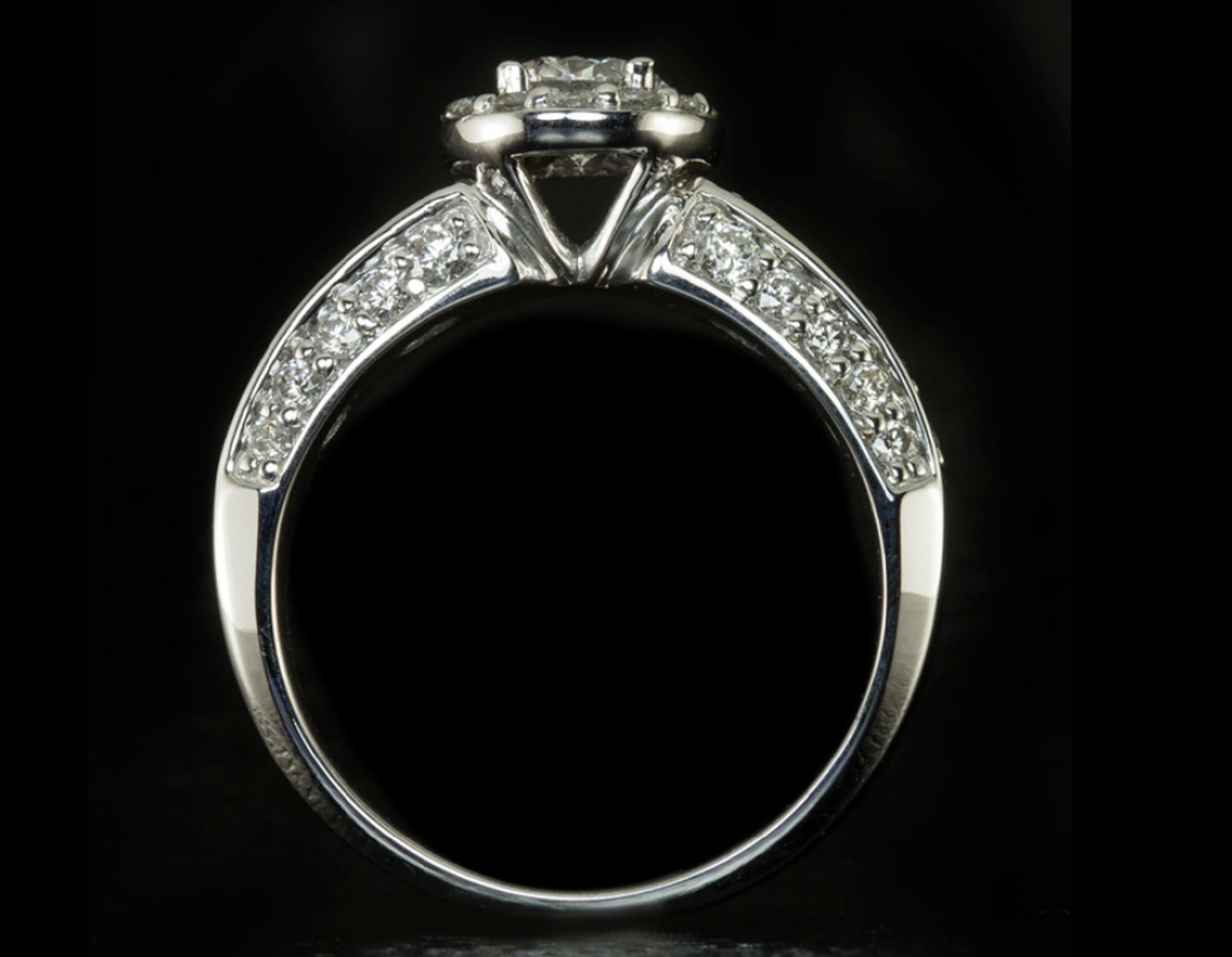Modern GIA Certified 1.50 Carat Round Brilliant Cut Diamond Ring