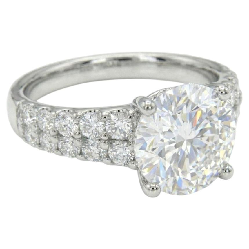 GIA zertifiziert 1,50 Karat runder Brillant Diamant Art Deco Stil 14K Gold Ring im Angebot