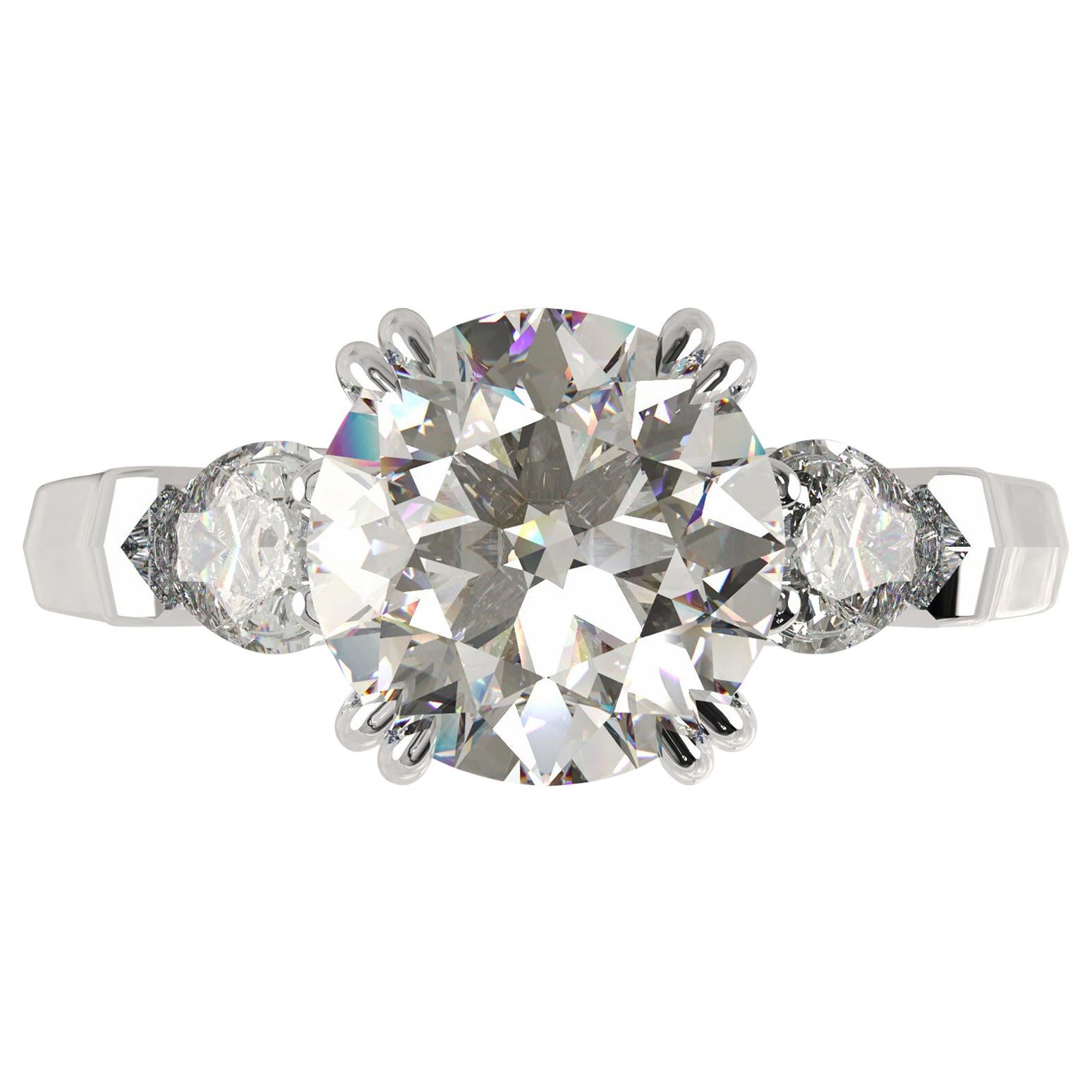 INTERNALLY FLAWLESS GIA Certified 1.90  Round Brilliant Cut Diamond Ring