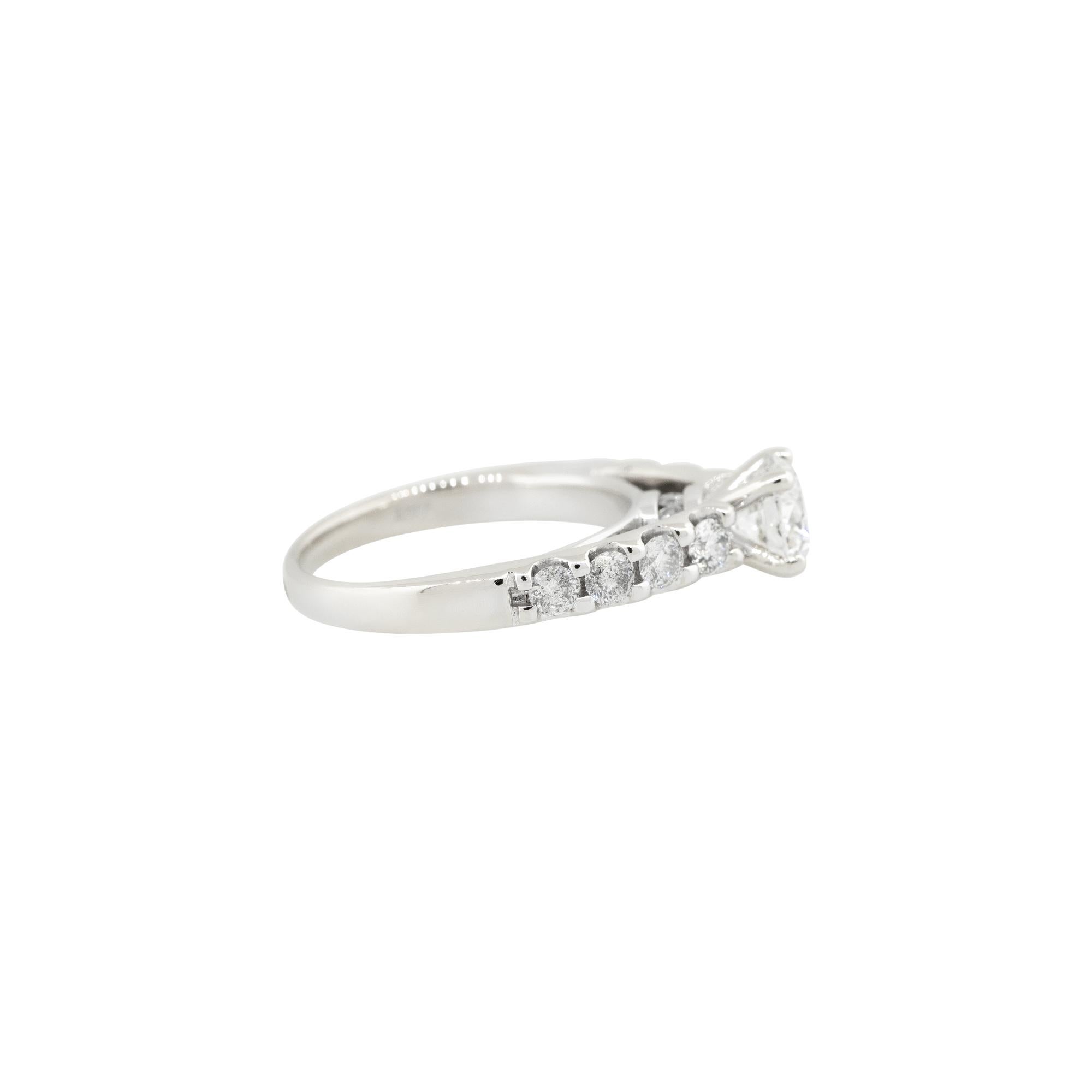 Round Cut GIA Certified 1.50 Carat Round Diamond Engagement Ring 14 Karat in Stock For Sale