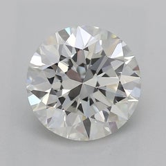 GIA Certified 1.50 Carat Round Three-Stone Ribbed Band Diamond Ring
