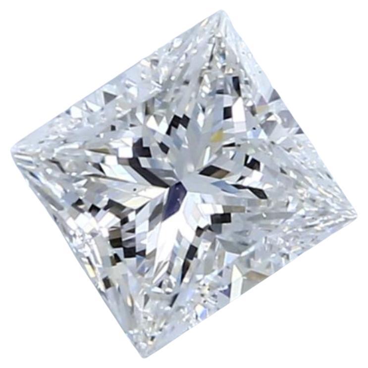 Diamant naturel en vrac de 1,50 carat certifié par le GIA, de couleur blanche, de forme carrée, modifié et brillant en vente