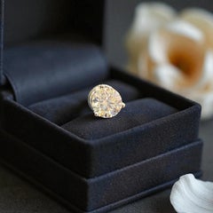 GIA Certified 1.50 Ct D Flawless Round Diamond Men Martini Stud Earring 18K Gold