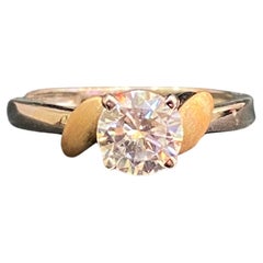 GIA-zertifizierter 1,50 Karat runder Diamant im Brillantschliff Solitär Ring 18K Weißgold
