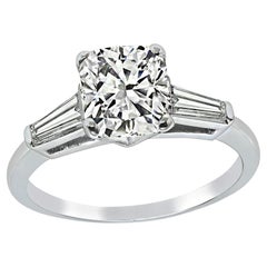 Anillo de compromiso de diamantes certificado por GIA de 1.50ct