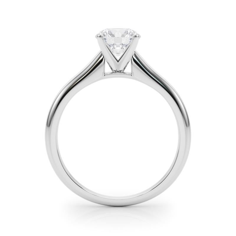 GIA Certified 1.50ct Round Slim Band Classic Solitaire Diamond Ring en vente 1