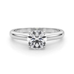 GIA Certified 1.50ct Round Slim Band Classic Solitaire Diamond Ring