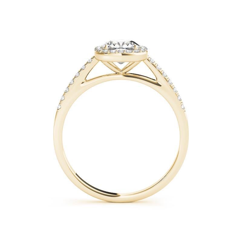 Taglio cuscino GIA Certified 1.51 Carat Cushion Halo Cathedral Pave Diamond Ring in vendita