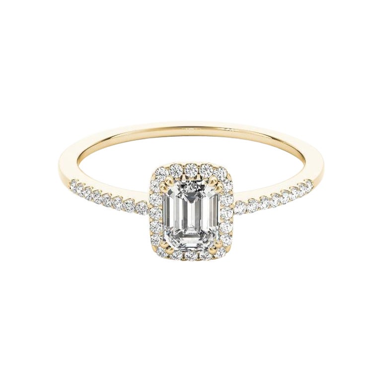 GIA Certified 1.51 Carat Emerald Halo Filigree Basket Diamond Ring
