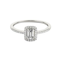 GIA zertifiziert 1.51 Karat Smaragd Halo Filigran Korb Platin Diamant Ring