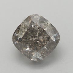 GIA Certified 1.51 Carat Fancy Dark Gray I2 Clarity Diamond