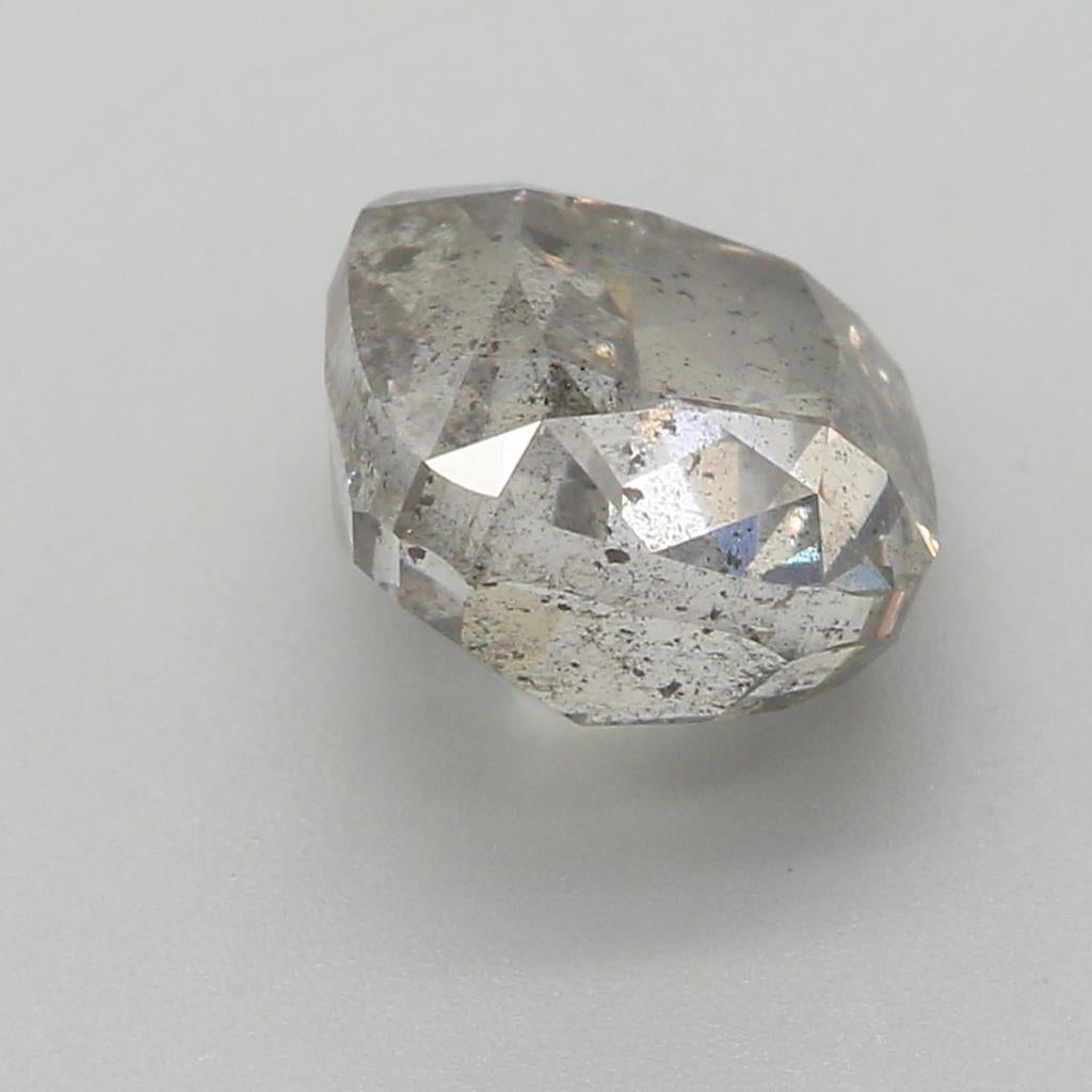 GIA-zertifiziert 1,51 Karat Fancy Dunkelgrauer I2 Reinheit Diamant im Angebot 2
