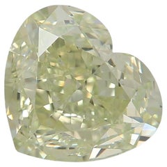 GIA Certified 1.51 Carat Fancy Light Green Yellow VS1 Clarity Diamond