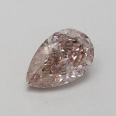 GIA Certified 1.51 Carat Fancy Pink Brown I1 Clarity Diamond