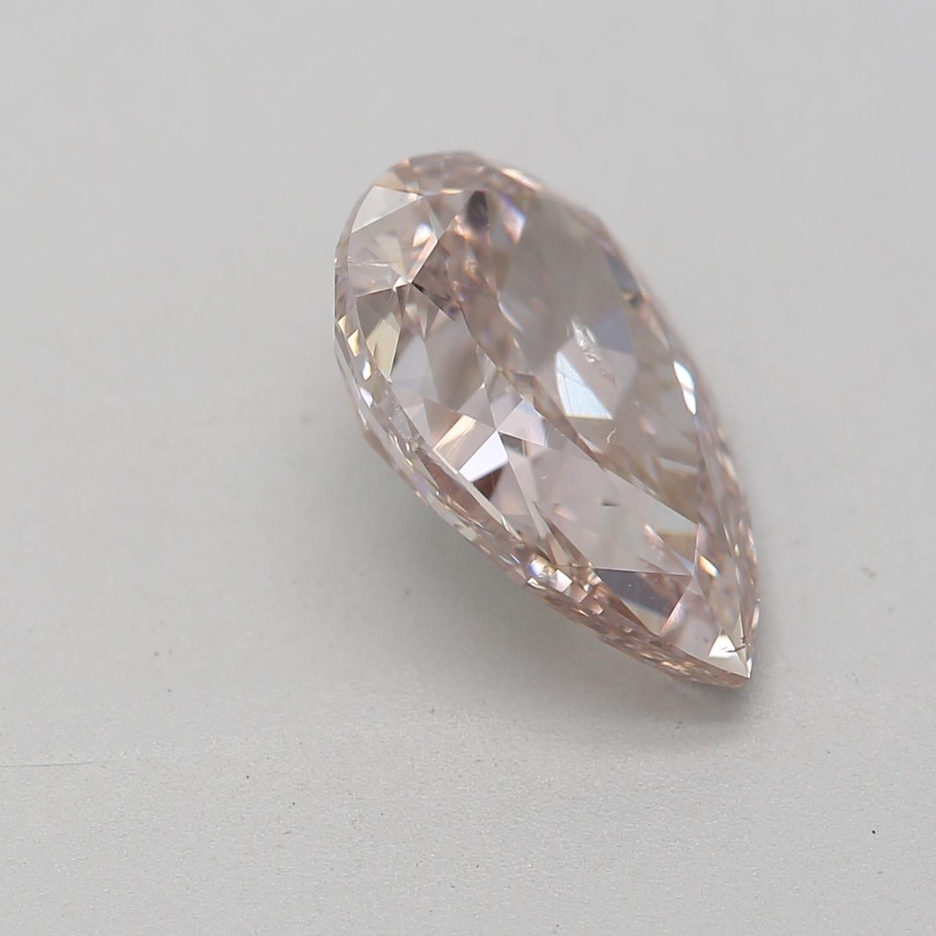 Women's or Men's GIA Certified 1.51 Carat Fancy Pink Brown I1 Clarity Diamond For Sale