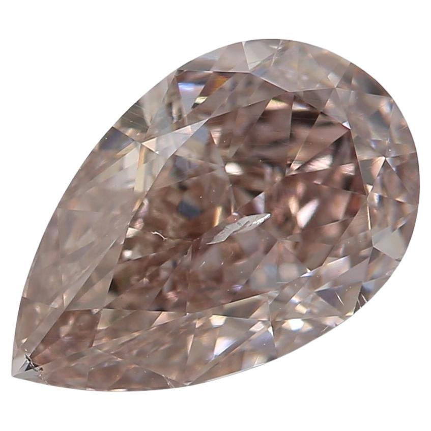 GIA Certified 1.51 Carat Fancy Pink Brown I1 Clarity Diamond