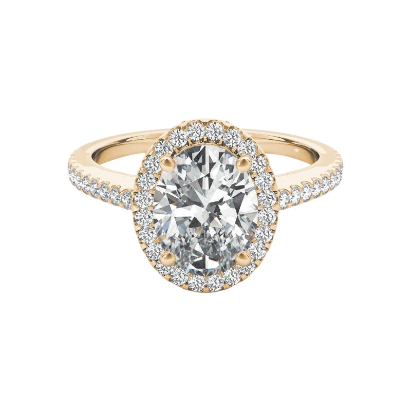 GIA Certified 1.51 Carat Oval Halo Filigree Basket 18K Yellow Gold Diamond Ring For Sale