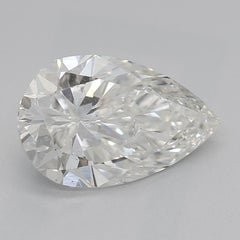 GIA Certified 1.51 Carat Pear Solitaire Cathedral 18K White Gold Diamond Ring