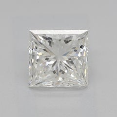 GIA Certified 1.51 Carat Princess & Baguette Three-Stone Platinum Diamond Ring