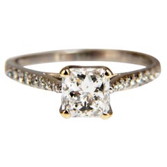 GIA Certified 1.51 Carat Princess Cut Diamond Ring Cathedral Prime D/VS*