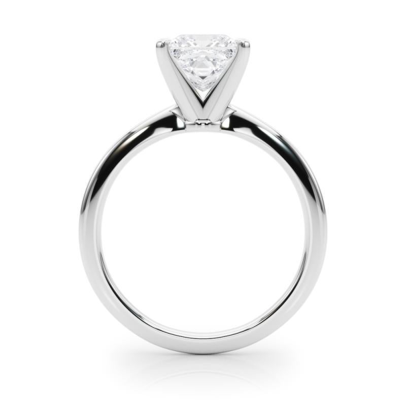 GIA zertifiziert 1,51 Karat Prinzessin Prong Set Solitär Platin Diamantring im Zustand „Neu“ im Angebot in New York, NY