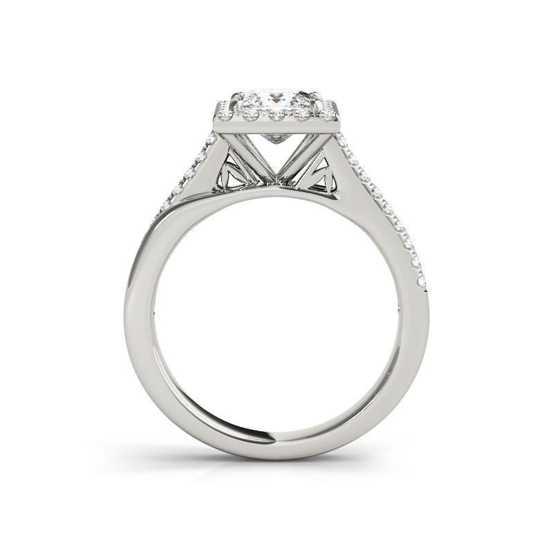 GIA Certified 1.51 Carat Princess Square Halo Modern Diamond Ring In condizioni Nuovo in vendita a New York, NY