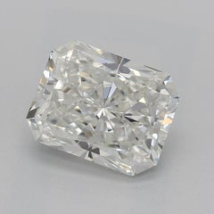 Anello con diamanti radianti e baguette a tre pietre certificato GIA da 1.51 carati