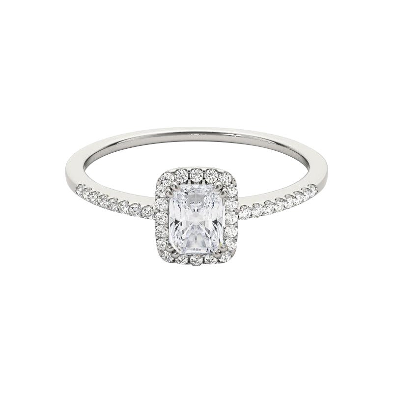 GIA Certified 1.51 Carat Radiant Halo Filigree Basket Diamond Ring