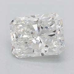 GIA Certified 1.51 Carat Radiant Hidden Halo Pave 18K White Gold Diamond Ring