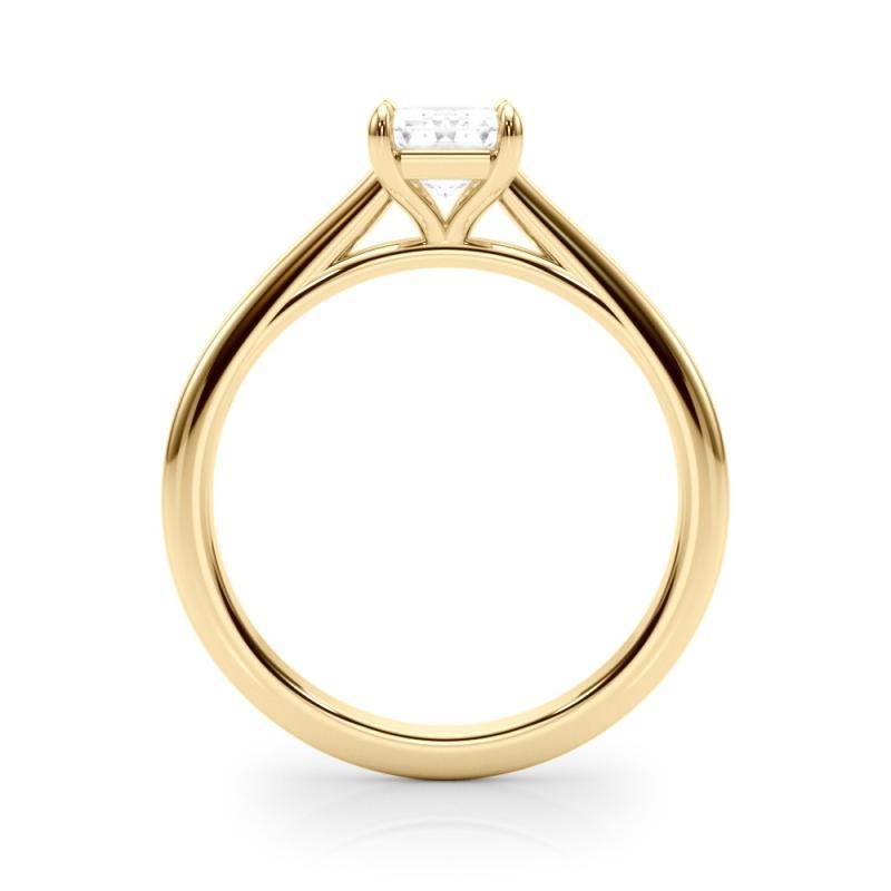 GIA Certified 1.51 Carat Radiant Solitaire Cathedral Diamond Ring In New Condition For Sale In New York, NY