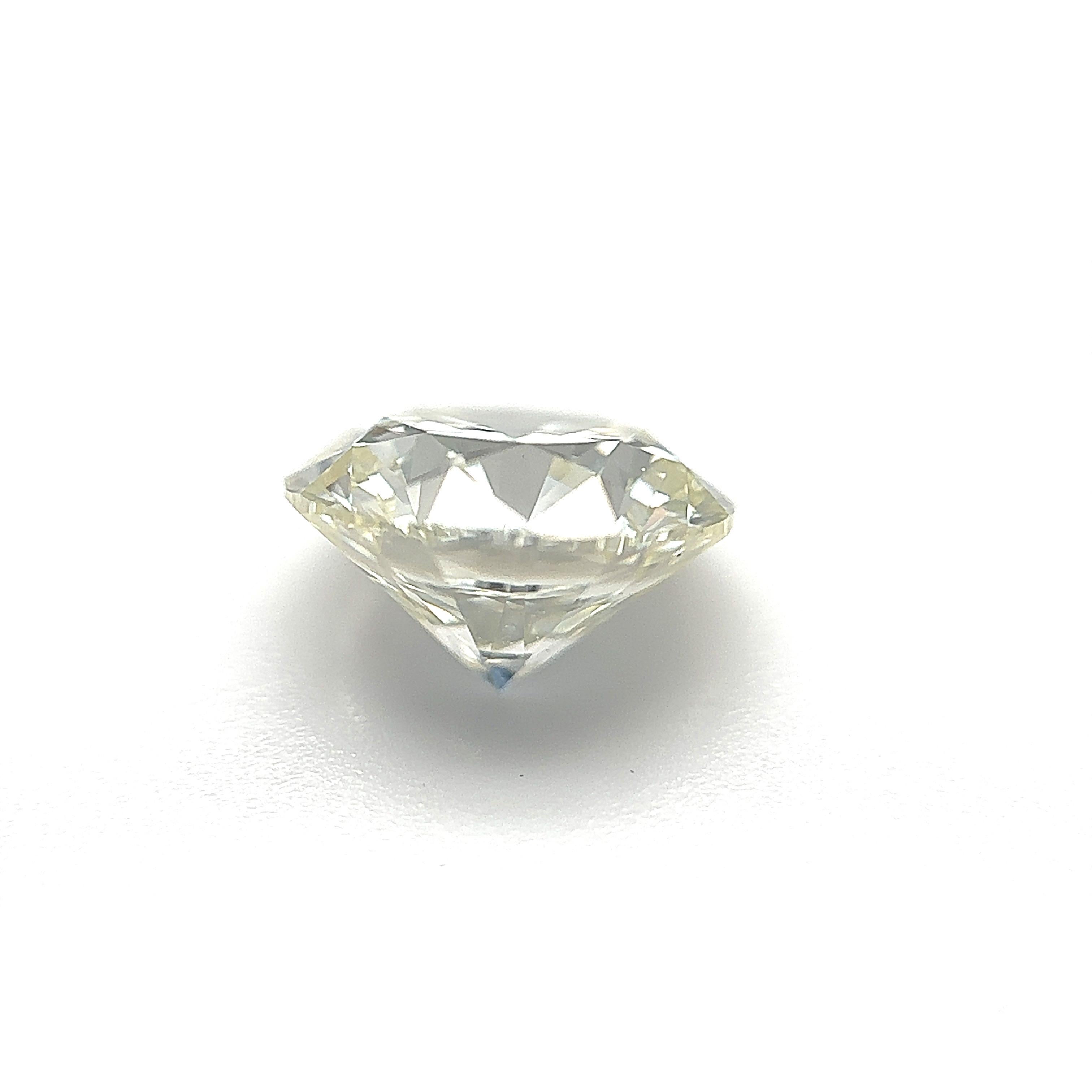 Taille ronde Diamant naturel brillant rond de 1.51 carats certifié par la GIA (bagues de fiançailles) en vente