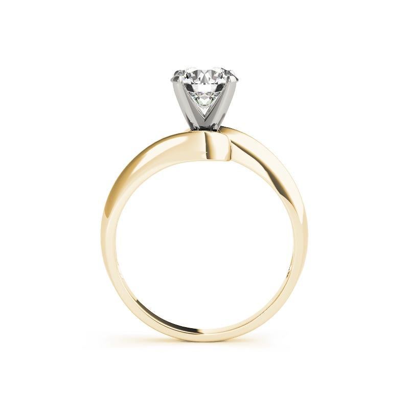 GIA Certified 1.51 Carat Round Solitaire Curved Band Diamond Ring In condizioni Nuovo in vendita a New York, NY