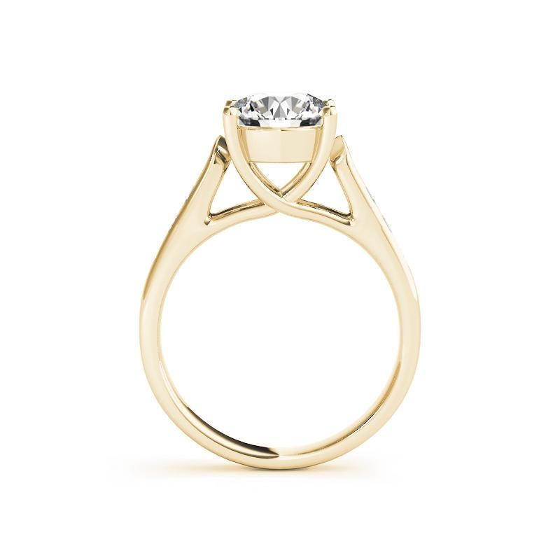 Taglio rotondo GIA Certified 1.51 Carati Trellis Round Halo Cathedral Diamond Ring in vendita