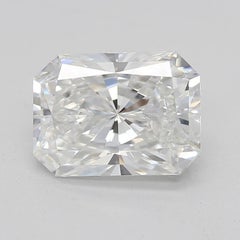 GIA Certified 1.51 Carat Vintage Radiant Milgrain Band Diamond Ring