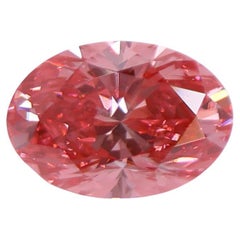 GIA Certified 1.51 Carat Vivid Earth Mined Pink Diamond Brilliant Oval Cut 8x6mm
