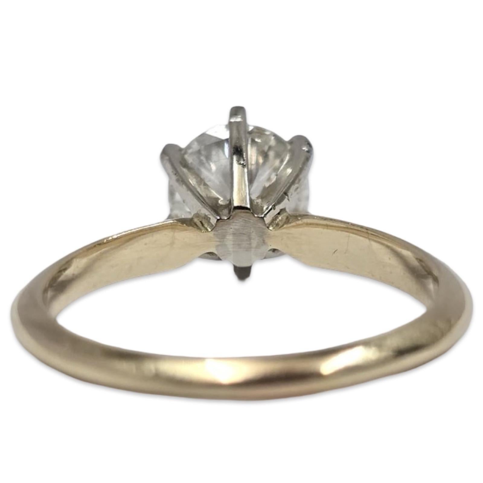 GIA-zertifizierter 1,51 K/SI2 runder Diamant-Solitärring im Angebot 2