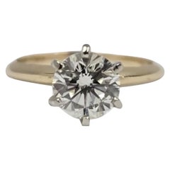 GIA-zertifizierter 1,51 K/SI2 runder Diamant-Solitärring
