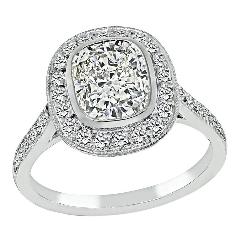 Anillo de compromiso de diamantes certificado por GIA de 1.51ct