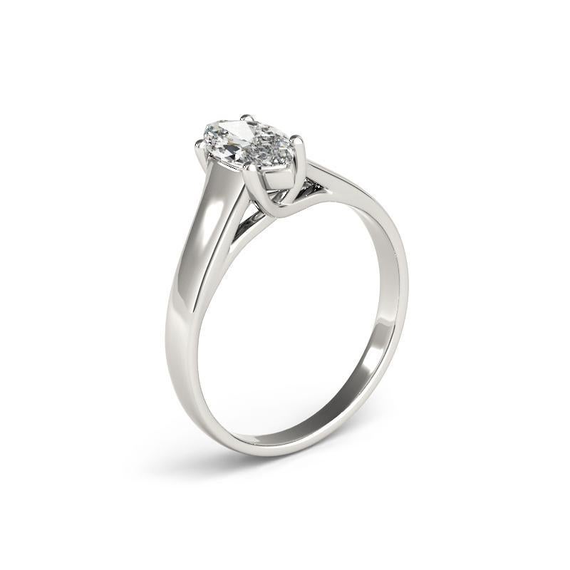 GIA Certified 1.51ct Marquise Classic Prong Set Cathedral Platinum Diamond Ring Pour femmes en vente