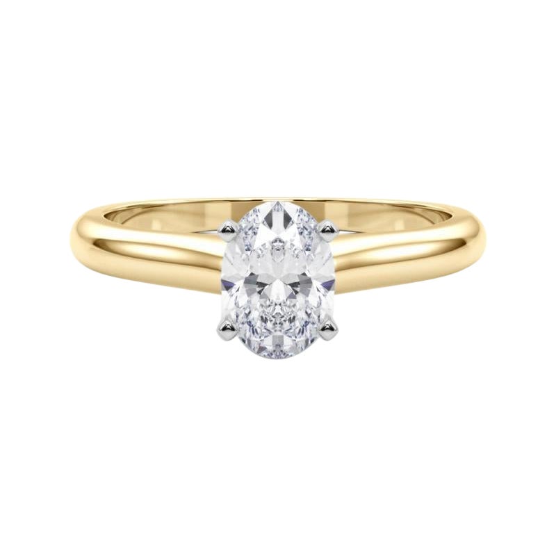 GIA Certified 1.51ct Oval Slim Band Classic Solitaire Diamond Ring