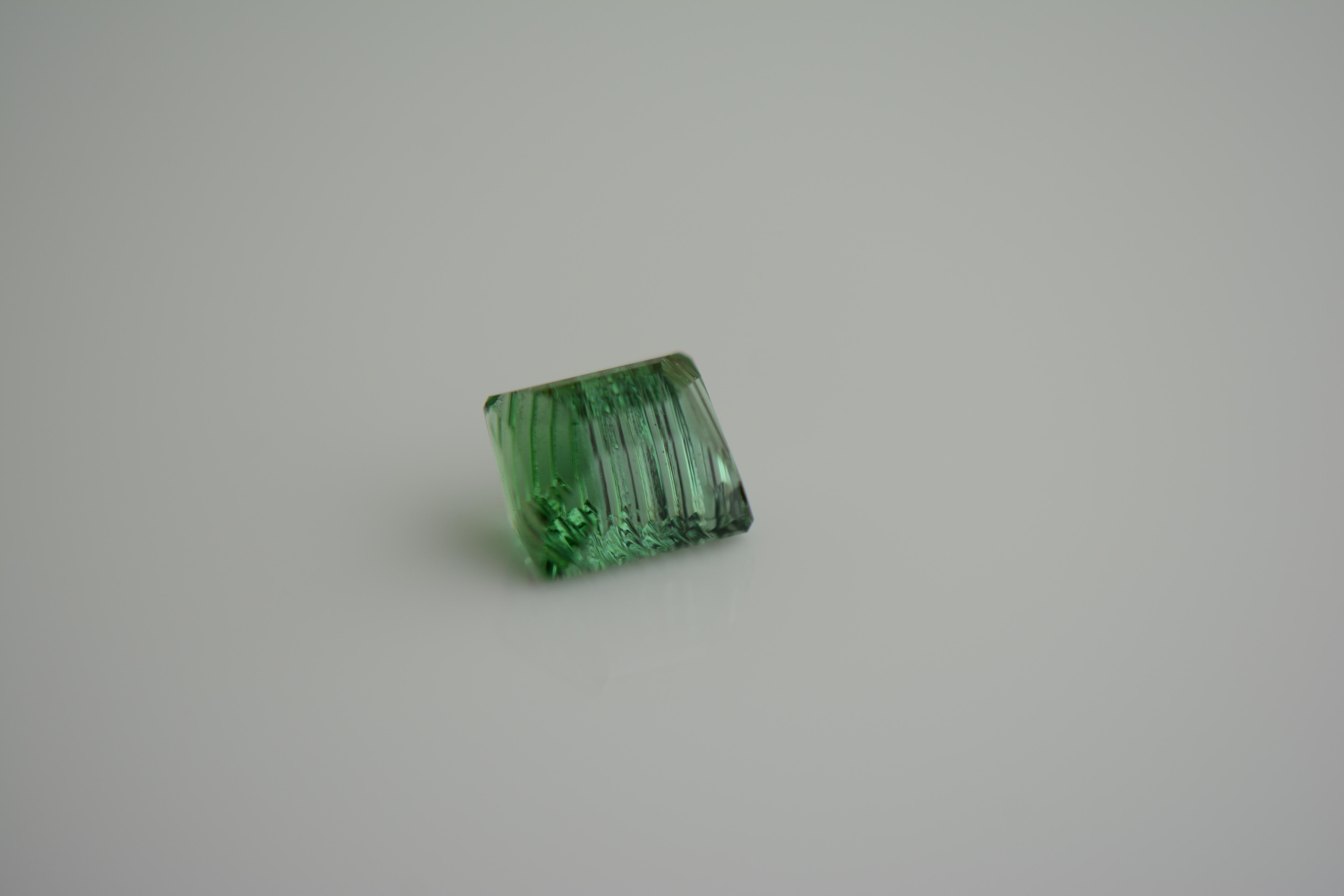 GIA Certified 1.52 Carat Brazilian Paraiba Tourmaline Green Fantasy/Glenn Leher For Sale 5