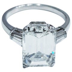 GIA Certified 2.50 Emerald Cut Solitaire Engagement Ring