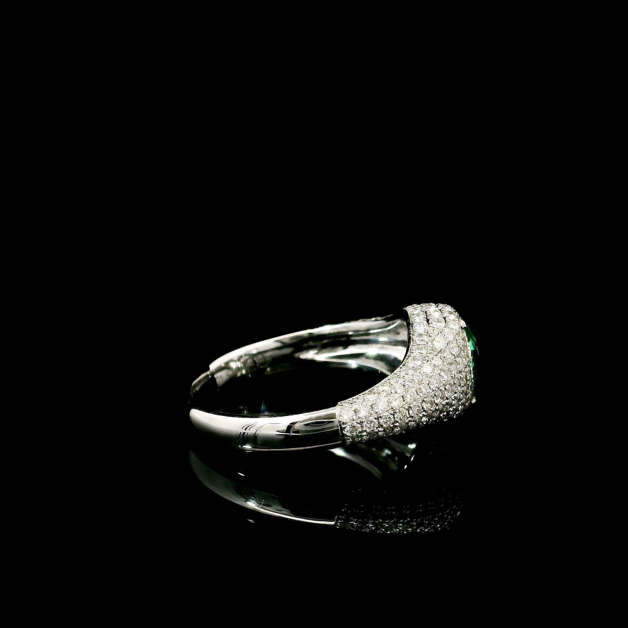GIA Certified 1.52 Carat Fancy Green Yellow I1 Clarity Diamond Ring For Sale 2