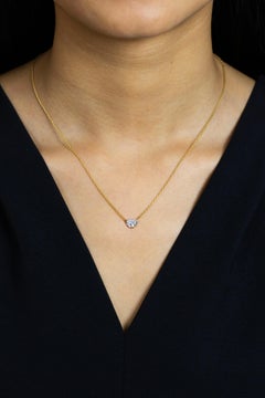 GIA Certified 1.52 Carats Heart Shape Diamond Solitaire Pendant Necklace